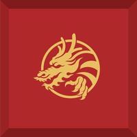 simple dragon logo vector