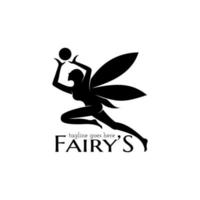 fairy woman simple logo vector