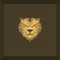 simple lion logo vector