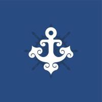 simple anchor logo vector