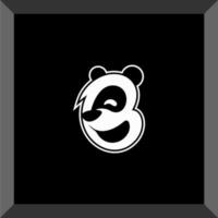 sencillo panda cabeza logo vector