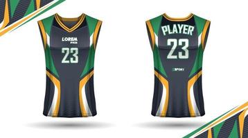 Basketball shirt design, front and back vector