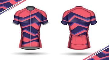 Cycling jersey, front and back vector