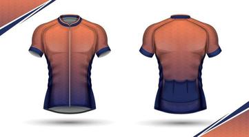 Cycling jersey, front and back vector