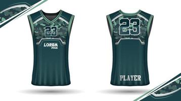 Basketball shirt design, front and back vector