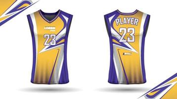 Basketball shirt design, front and back vector