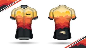 Cycling jersey, front and back vector