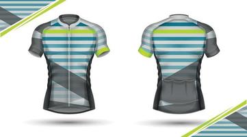 Cycling jersey, front and back vector