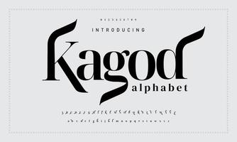 Simple kagod modern urban alphabet font typeface vector