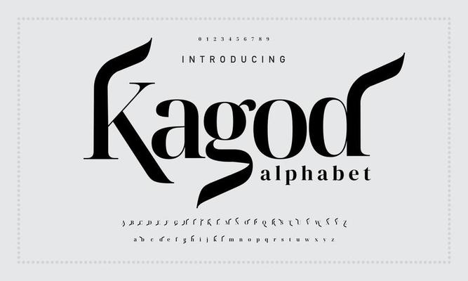 Simple kagod modern urban alphabet font typeface