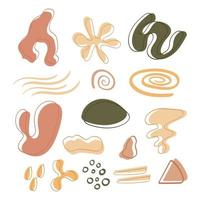 Set of Hand drawn abstract shape in doodle style vector