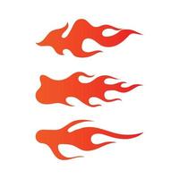 fire flame logo icon vector set design template