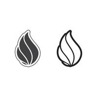 fire flame logo icon vector set design template