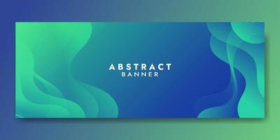 Abstract Green Fluid Wave Banner Template vector