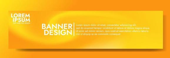 Abstract orange and  yellow Gradient mesh Banner Template. vector