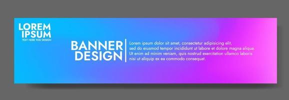 Abstract Blue and  Purple Gradient mesh Banner Template. vector