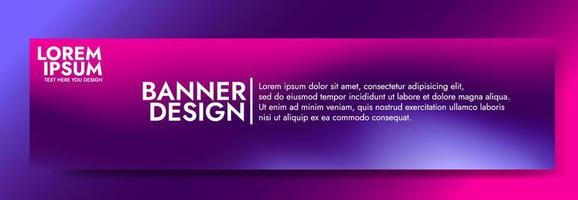 Abstract purple and  blue Gradient mesh Banner Template. vector