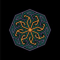 Islamic Art Border and Frame for Inside Cover Prayer Book, Ready add text. Greeting, useful isolated on black background vector