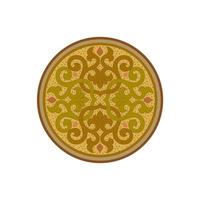 Islamic Art Border and Frame for Inside Cover Prayer Book, Ready add text. Greeting, useful isolated on white background vector
