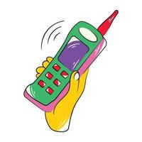 Trendy Cordless Phone vector