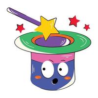 Trendy Magic Hat vector