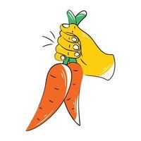 Trendy Carrots Concepts vector