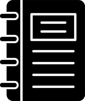 icono de vector de cuaderno