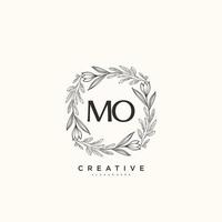 MO Beauty vector initial logo art, handwriting logo of initial signature, wedding, fashion, jewerly, boutique, floral and botanical with creative template for any company or business.