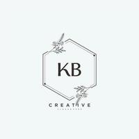 kb belleza vector inicial logo arte, escritura logo de inicial firma, boda, moda, joyería, boutique, floral y botánico con creativo modelo para ninguna empresa o negocio.