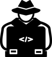 icono de vector de hacker