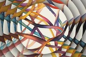 Moving colorful lines of abstract background vector