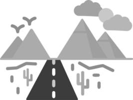 Desert Road Vector Icon