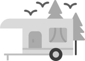 icono de vector de remolque de camping