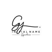 Letter GY Signature Logo Template Vector