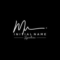 Letter MV Signature Logo Template Vector