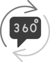 Icono de vector de 360 grados