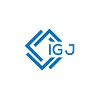 IG J letra logo diseño en blanco antecedentes. IG J creativo circulo letra logo concepto. IG J letra diseño. vector