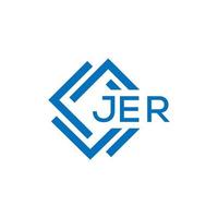 . JER letter design.JER letter logo design on white background. JER creative circle letter logo concept. JER letter design. vector