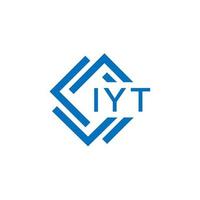 IYT letter design.IYT letter logo design on white background. IYT creative circle letter logo concept. IYT letter design. vector