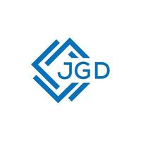 .jgd letra logo diseño en blanco antecedentes. jgd creativo circulo letra logo concepto. jgd letra diseño. vector