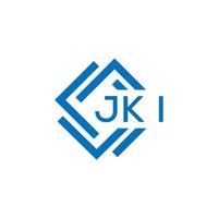 jki creativo circulo letra logo concepto. jki letra diseño.jki letra logo diseño en blanco antecedentes. jki creativo circulo letra logo concepto. jki letra diseño. vector
