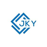 JKY letter logo design on white background. JKY creative circle letter logo concept. JKY letter design. vector