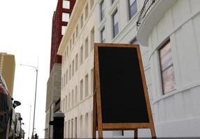 3D mockup blank billboard in downtown rendering photo