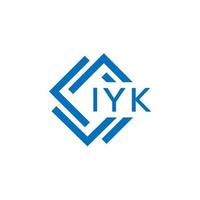 iyk letra diseño.iyk letra logo diseño en blanco antecedentes. iyk creativo circulo letra logo concepto. iyk letra diseño. vector