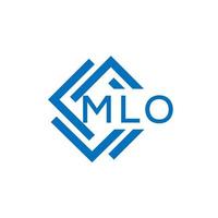 MLO letter logo design on white background. MLO creative circle letter logo concept. MLO letter design. vector