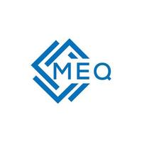 MEQ letter logo design on white background. MEQ creative circle letter logo concept. MEQ letter design. vector