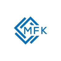 mfk letra diseño.mfk letra logo diseño en blanco antecedentes. mfk creativo circulo letra logo concepto. mfk letra diseño. vector