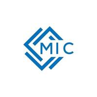 MIC creative circle letter logo concept. MIC letter design.MIC letter logo design on white background. MIC creative circle letter logo concept. MIC letter design. vector