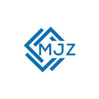 mjz letra logo diseño en blanco antecedentes. mjz creativo circulo letra logo concepto. mjz letra diseño. vector