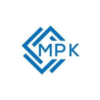 MPK letra logo diseño en blanco antecedentes. MPK creativo circulo letra logo concepto. MPK letra diseño. vector